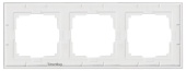 Рамка 3м Smartbuy Нептун стекло белая арт.SBE-05w-Glass-FR-3