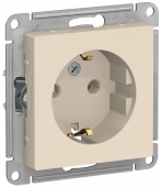 Розетка 1м б.з бежевая ATLASDESIGN Schneider арт ATN000241