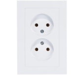 Розетка 2м б.з белая (в сборе) ATLASDESIGN Schneider арт. ATN000120