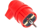 Вилка угловая с-з красная Эра V9-RED-IP44