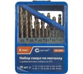 Набор сверл Cutop Profi по мет. 19пр. арт.48-602