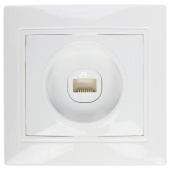 Розетка компьютерная 1м Smartbuy Венера RJ-45 белая арт.SBE-01w-S1-RJ