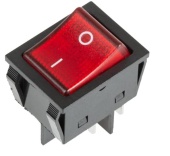 Выключатель клав.250V 30A(4c) Rexant 36-2346 красный