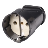 Штепсельное гнездо с заземлением Smartbuy черное SBE-16-S01-bz