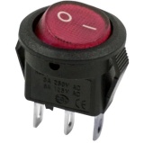 Выключатель клав.250V 3A(2c) Rexant 36-2511 красный