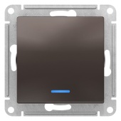 Выключатель 1кл с подсветкой мокко ATLASDESIGN Schneider арт.ATN000613