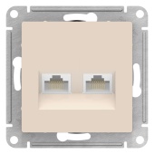 Розетка RJ45 2гн ATLASDESIGN  крем арт.ATN000285 (ЗАКАЗ)