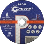 Круг отрезн. по металлу CUTOP 180 1,8 22мм арт.39990т