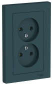 Розетка 2м б.з изумруд (в сборе) ATLASDESIGN Schneider арт ATN000820