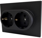 Розетка 2м графит сз GUSI Ugra арт.C11P6-010
