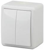 Выключатель 2кл белый IP54 Эксперт Эра арт. 11-1404-01