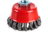Корщетка Mirax душм чашка сталь 80мм арт.35104-080