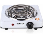 Плита эл. 1комф. Centek СТ-1508 белый 1000Вт
