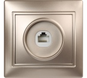 Розетка компьютерная 1м Smartbuy Венера RJ-45 шампань