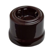 Розетка 1м с-з коричневый Bironi арт. B1-101-22