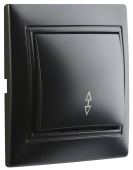 Выключатель проходной 1кл Smartbuy Венера черный арт.SBE-01b-10-SW12-0-c