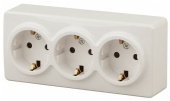 Розетка 3м с.з крем IP20 Эксперт Эра арт. 11-2208-02