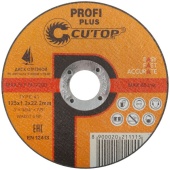 Круг отрезн. по нерж. стали CUTOP 125-1,2-22мм арт.40004т