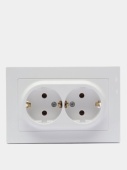 Розетка 2м с.з белая (в сборе) ATLASDESIGN Schneider арт. ATN000124
