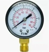 Манометр радиальный 6 бар TIM 35080, 79281