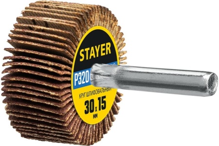 Круг шлиф. Stayer веер ф30-15мм Р320 арт.36606-320